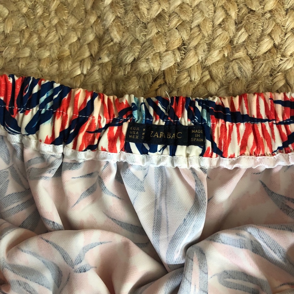 NWT Zara Basic A-line skirt tropical print - Picture 6 of 6